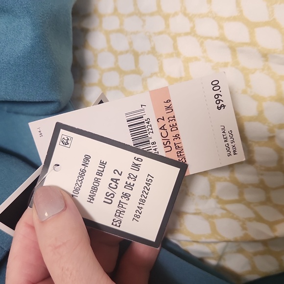 NWT Nine West Light Blue Satin Lined Blazer W Matching Skirt Set, Size 2 - Picture 11 of 11